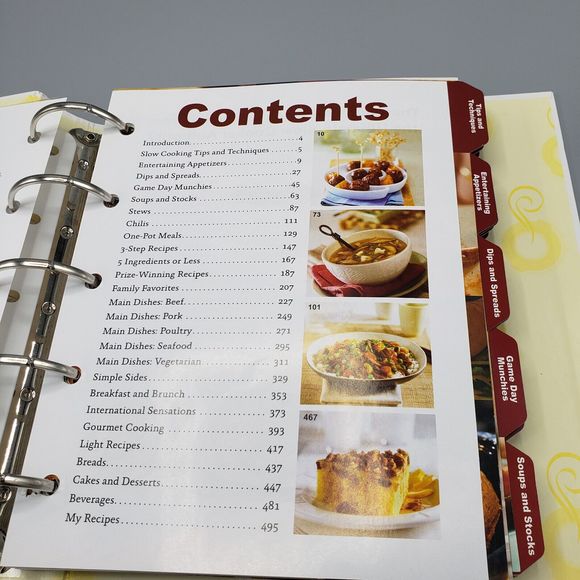 Rival Cookbook Crock Pot Slow Cooker 500 Recipes Collection Binder Divider Tabs - Picture 9 of 14